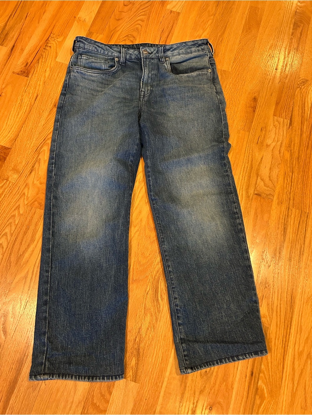 Buffalo David Bitton Men's Dark Blue Easy Fit Ruffer Jean Tailored to 30 in long